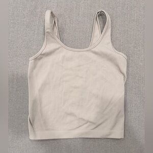 All in Motion Ribbed Longline Tank‎ Top Neutral Beige Size Large